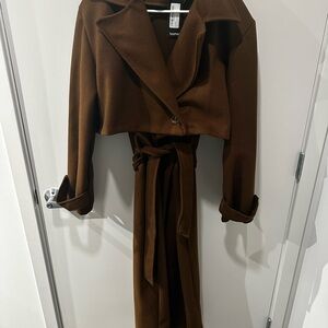 Boohoo Chocolate Brown Trench Coat